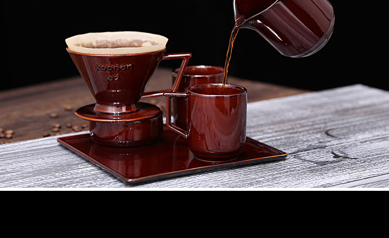 Koonan retro lò gốm gốm đặt tay lọc cà phê cốc hộp quà tặng máy pha cà phê nhỏ giọt phin cafe đẹp