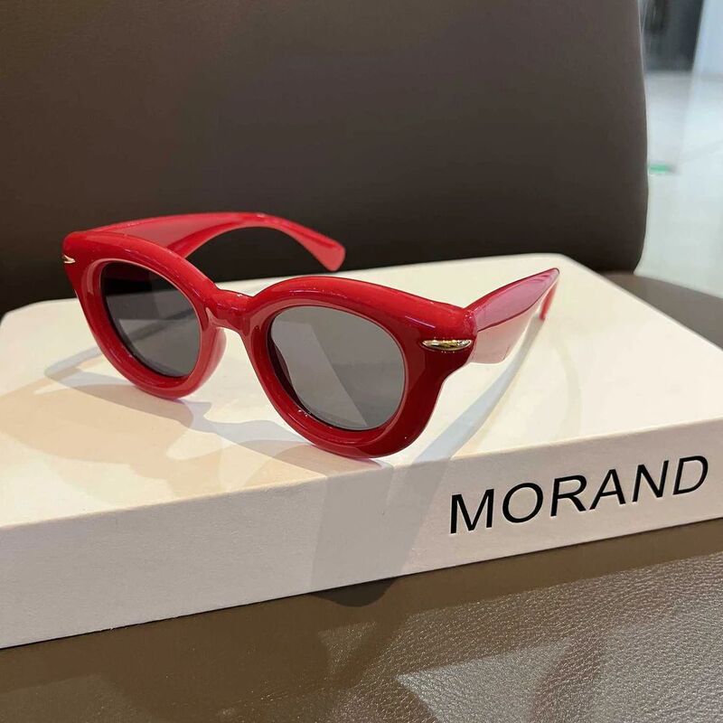 Children's Retro Sunglasses, Same Style as Yang Mi, Fashionable Korean Version, Simple ins Red Sunglasses, Niche Trendy Style