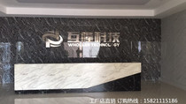 Company paint front desk Reception desk Hotel simple cashier Beauty salon image desk bar cabinet Marble