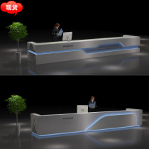 Large company paint front desk Reception desk desk cashier bar bar Simple welcome image desk spot