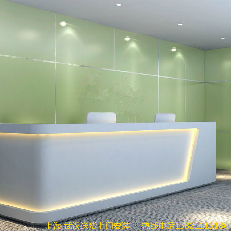 Painting front desk training school front desk deskbeauty salon bar set marble curve