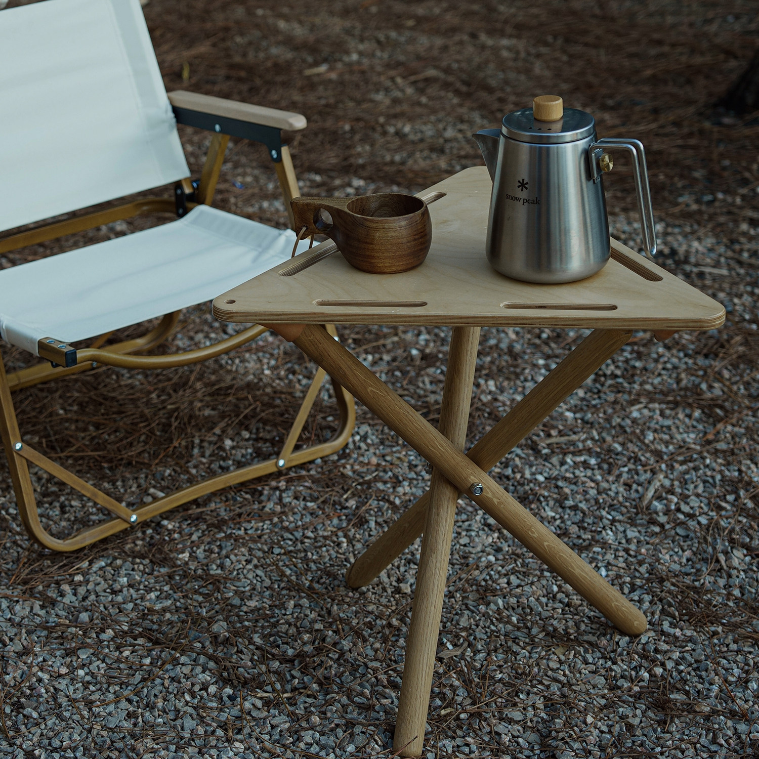 Wooko Springhill's exquisite camping triangle table camping Japanese minimal picnic barbecue tea table table