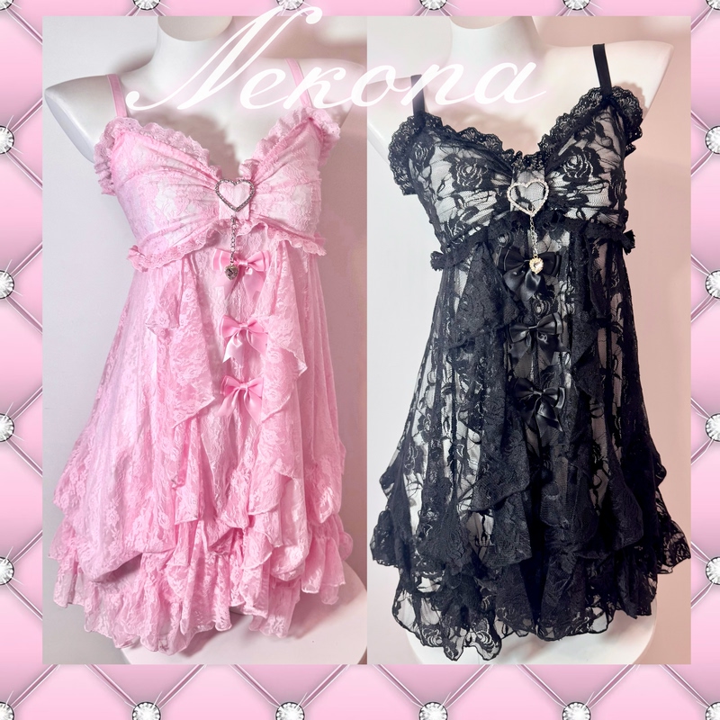 [in Stock] Cat Claw Bathtub | Rose Lace Bud Girl Style Gal Style Y2K Vintage Dress