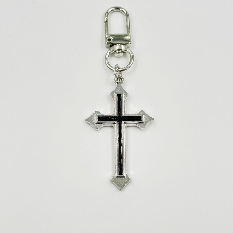 Foreign Trade Cross-Border Hot-Selling Black Cross Phone Strap Chain Pendant Backpack Simple Accessory USB Flash Drive Pendant