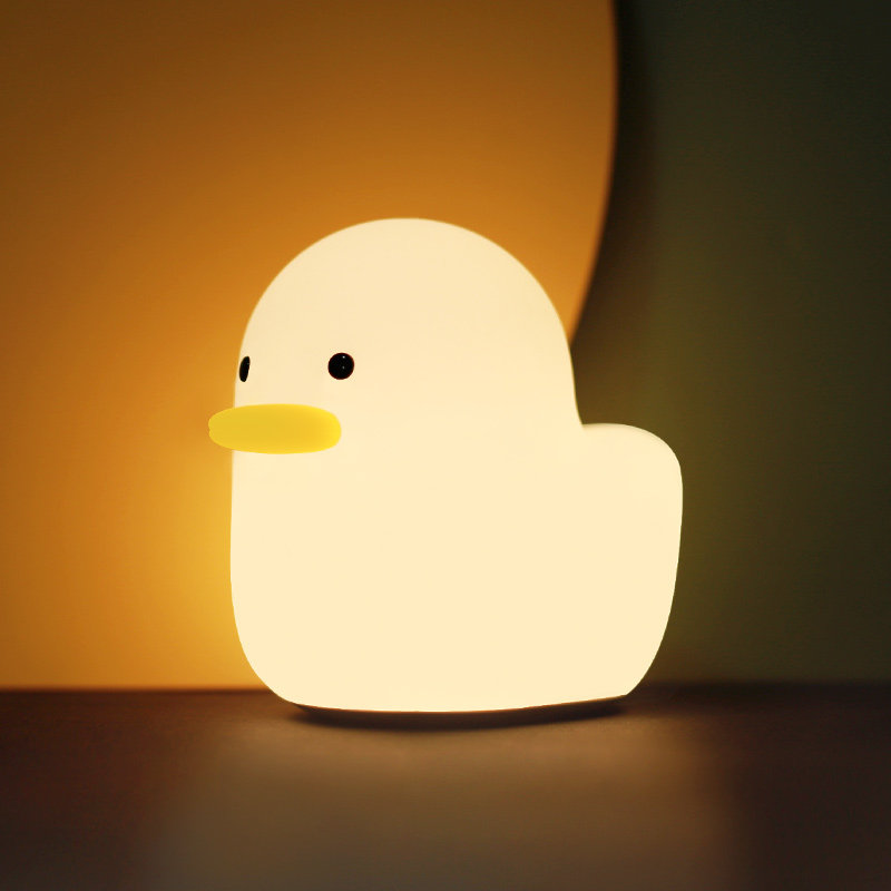 MUID stupid duck sleep light silicone creative bedroom baby feeding pat bedside lamp eye protection night light charging