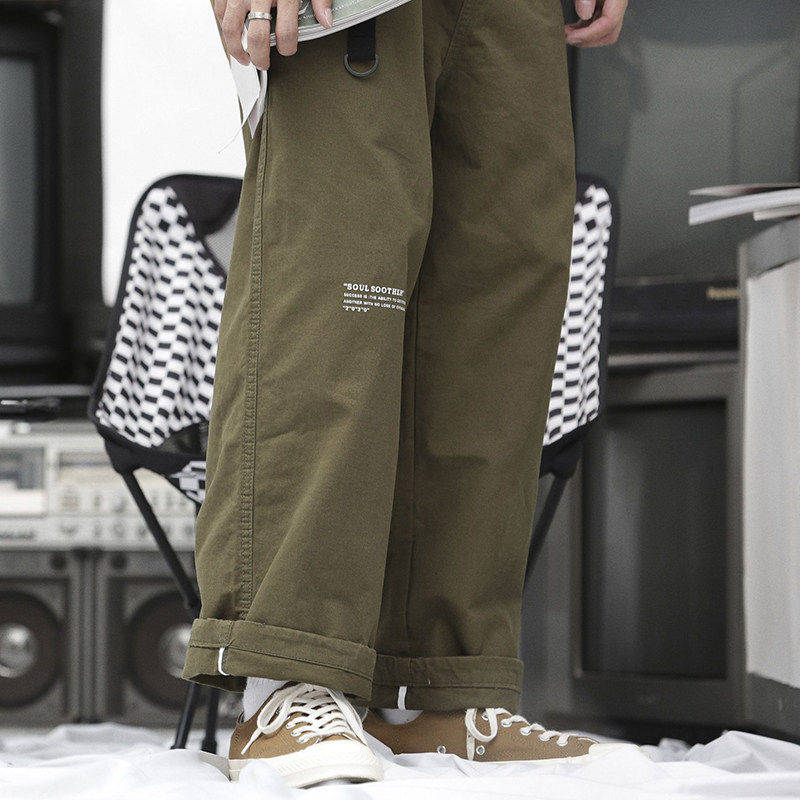 bf wind wide leggings pants straight cylinder men's day department original juku wind retro 100 hitch looser tide card tooling street trend