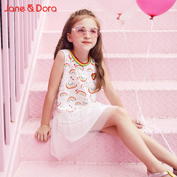Jane&Dora 简多拉 18年新款 洋气公主裙 下单减+天猫优惠券折后￥59包邮（￥99-20-20）110~150码可选