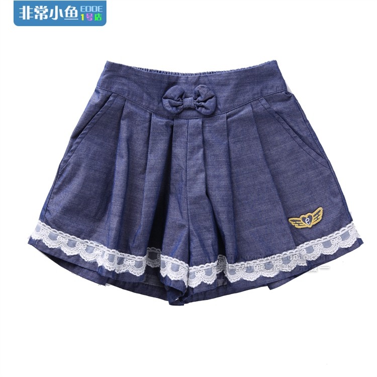 Very small fish 36487 girls summer soft and comfortable cool breathable casual children's cotton thin soft shorts skirt