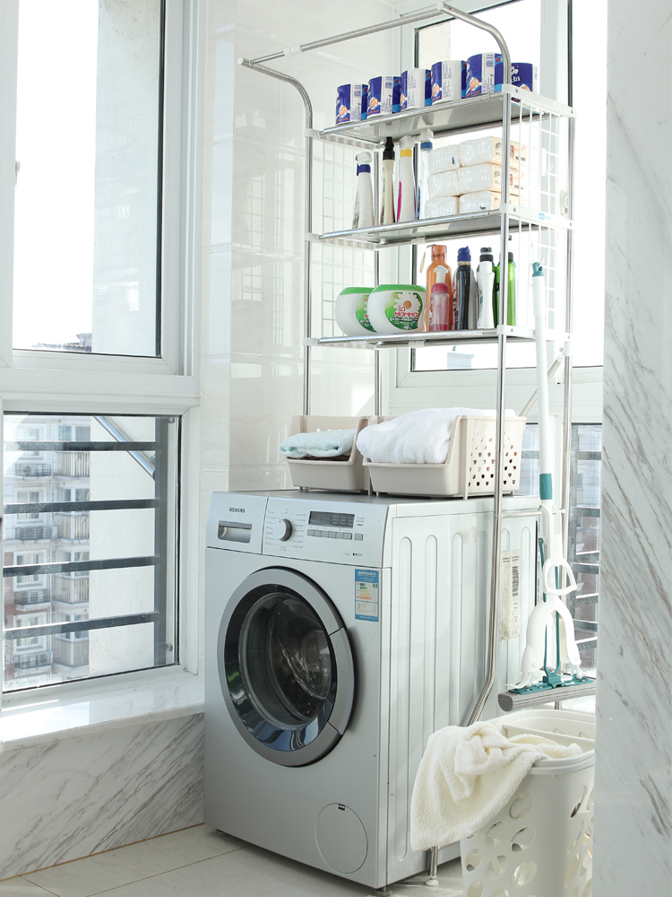 The Jiamei Home Washing machine Toilet Shelf Toilet toilet Toilet Bathroom with floor Balcony Make-up Room Bathroom Shelving