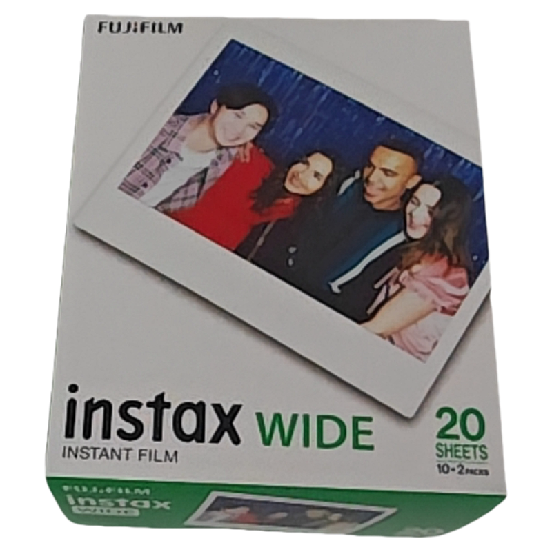 Wide-Format White-Edged Polaroid Photo Paper, 20 Sheets, Some with Backside Cracking and Slight Appearance Damage from Being Squashed