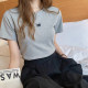 Pure cotton white short-sleeved t-shirt female slim 2023 new Korean version gray loose half-sleeved T-shirt top ins tide summer