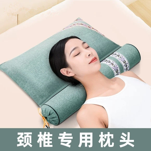 Agrass Combination Pillow Pure Ai Cervical Spine Pillow Treat Cervical Spine Physiological Qu to straighturn and help sleep and sleep moxibustion