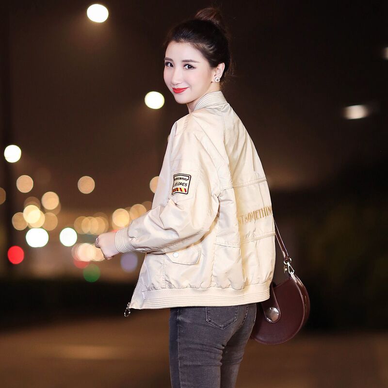 Embroidered Short Jacket for Women 2024 Spring and Autumn New Fashion Casual Versatile Stylish Top Baseball Jacket Outerwear
