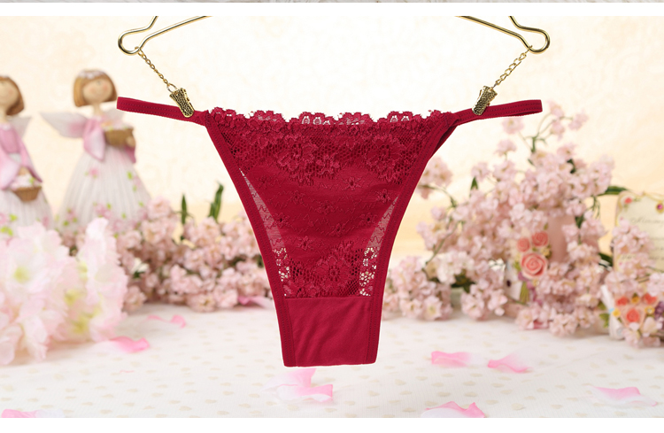 Cám dỗ nóng đầy đủ trong suốt thong phụ nữ mở ren openwork phối cảnh đồ lót gợi cảm dễ thương quần t mỏng phụ nữ quan lot nu