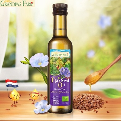【法国进口】爷爷的农场进婴幼儿辅食亚麻籽油营养用油250ml