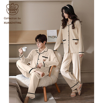 (Teddy World) Couples Pyjamas Spring Pure Cotton Long Sleeves Casual Big Code Spring And Autumn full cotton Home Suits Suit