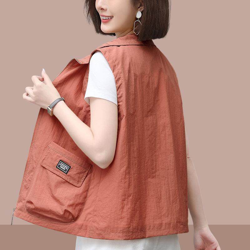 欧货宽松显瘦百搭薄款马甲女款2026夏季新款小个子无袖外穿背心潮