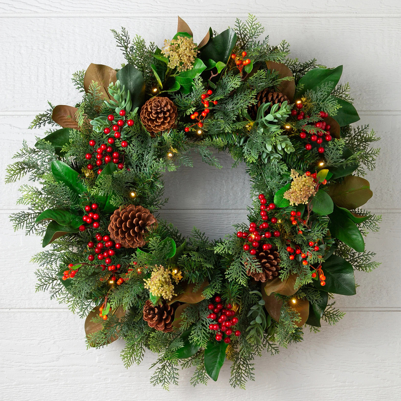 Christmas New Year Pe Christmas Decoration Wreath 50-80cm Wreath Vine 2.7m Door Hanging Wall Hanging Window Display Decoration
