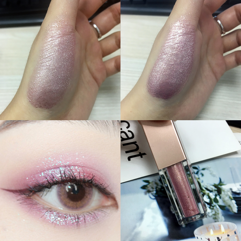 Ins siêu lửa chất lỏng bóng mắt ngọc trai làm khô nhanh phân cực kim loại sáng bóng tằm bạc sequin nhỏ bling - Bóng mắt màu mắt 3ce