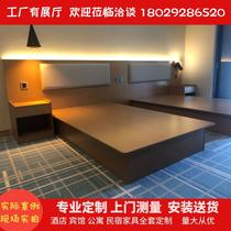 Factory Custom Hotel hotel furniture hotel room bed apartment big bed standard room bed combination TV table full set