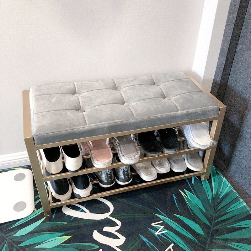 Simple and modern door changing shoe stool Nordic living room sofa stool bedroom creative bench clothing store fitting stool