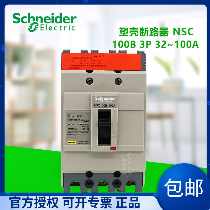 Schneider moulded case circuit breaker (MCCB) NSC100B3P 32A 40A 60A