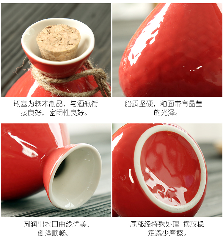 Sáng tạo Dệt rượu Sake rượu vang phong cách Nhật Bản Bộ đồ gốm Trung Quốc Bình gốm vàng Rượu vang trắng Rượu vang Linh tinh Hộp quà tặng ly thủy tinh uống rượu