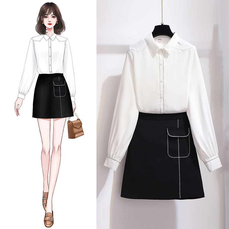 Workwear women's suit in autumn 2022 new fashion decrease and thin small individual significantly taller two pieces of pie