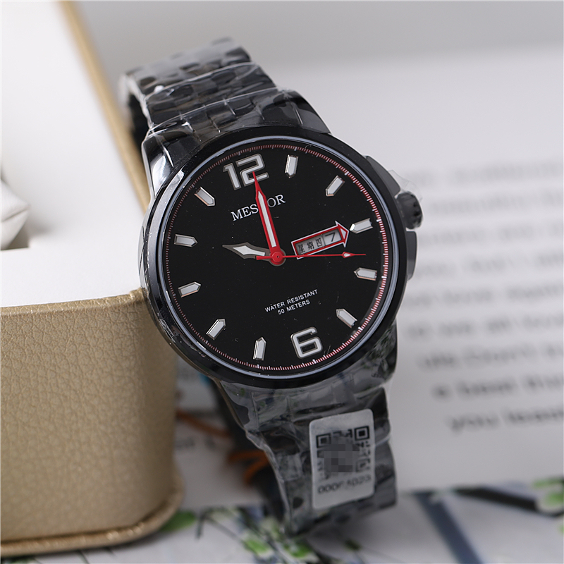 New Model Mingso Watch Men's Quartz Watch Fashionable Trendy Cool Luminous Dual Calendar Sports Watch for Men 5059