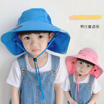 Childrens summer big brim sun hat tide boy fashion sunscreen beach hat girl thin breathable mesh cool hat