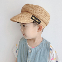 Childrens straw hat Korean personality grass boy summer fashion breathable duck tongue hat tide treasure baby ocean sun hat female