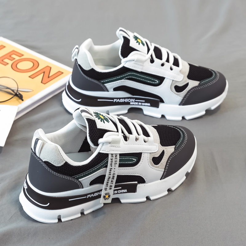 Old Daddy Shoes Girl 2022 new spring summer ins Chains students 100 lap net surface breathable casual sneakers spring and autumn