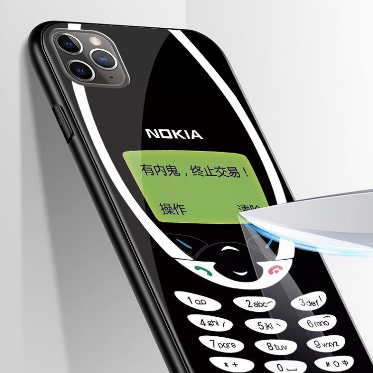 苹果x手机壳诺基亚苹果8plus手机壳iphone11promax玻璃壳11pro苹果11有内鬼6s终止交易xsmax复古xr创意搞怪7p
