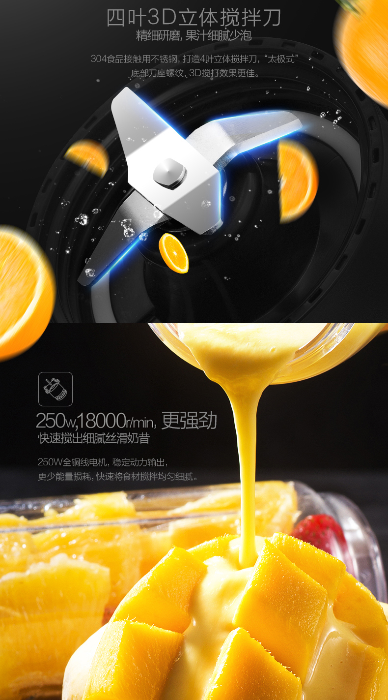 máy xay promix Midea / beauty Máy ép trái cây dạng chai MJ-WBL2501C kèm theo máy ép trái cây máy ép chậm philip