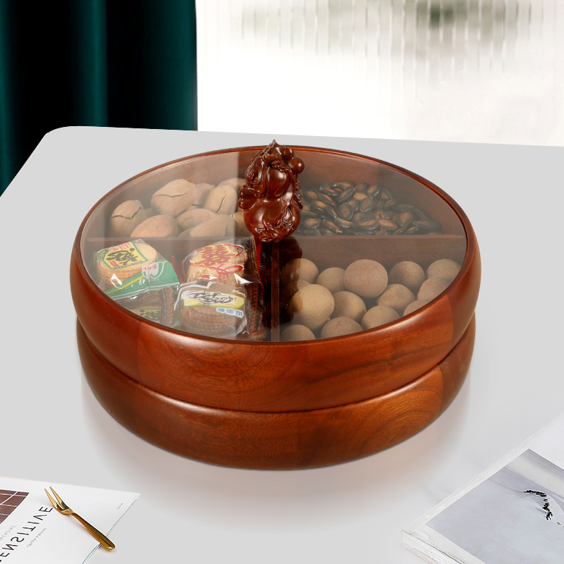 New Chinese Fruits Pan Swing Piece Light Extravagant Home 2021 New High-end Atmosphere Living-room Tea Table Candy Box Snack Tray