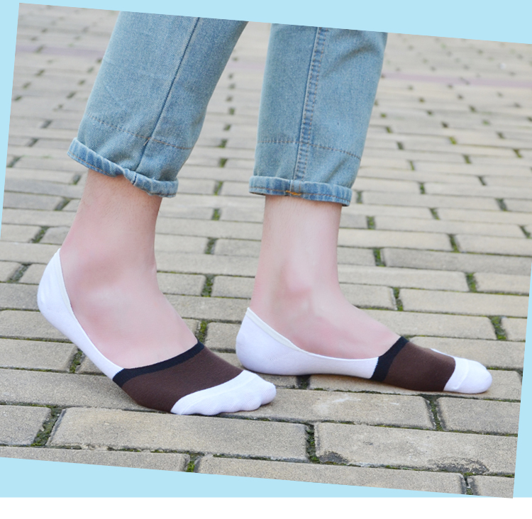 Vớ vớ nam nông vớ vô hình vớ cotton chống trượt mùa thu và mùa đông vớ khử mùi vớ đen và trắng vớ nam cổ ngắn