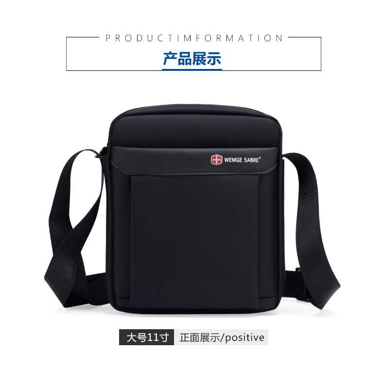 WEMGE Swiss army dao vai túi Oxford vải kinh doanh bình thường Messenger túi nam túi vải nam ba lô chéo túi túi xách coach