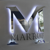 Personality creative stainless steel logo company billboard back luminous signboard led luminous logo stainless steel word card