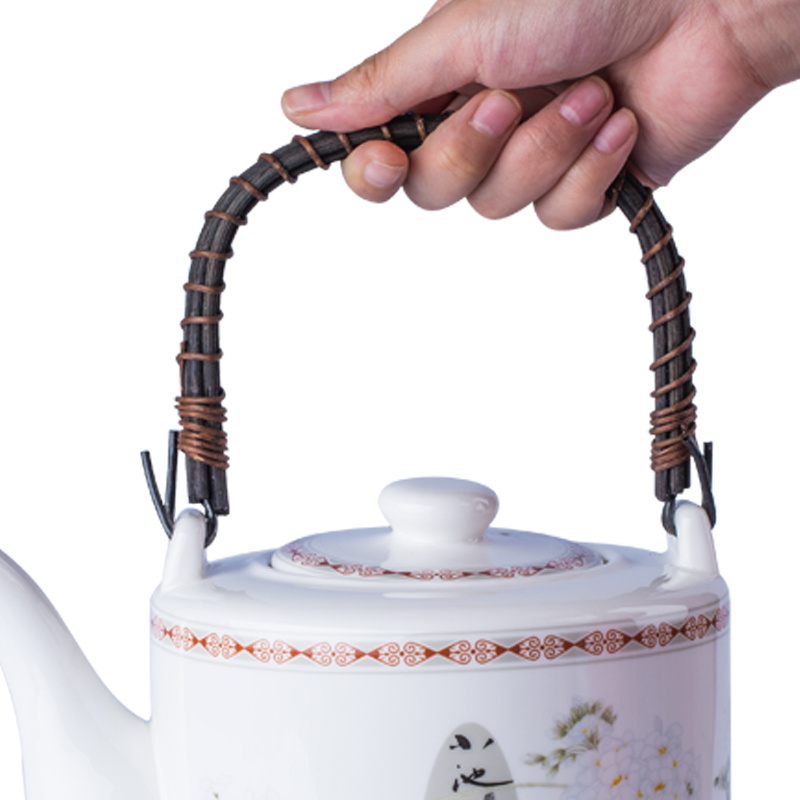 Ya cheng DE suit large household Chinese style restoring ancient ways is high temperature resistant ceramic teapot, large capacity kung fu tea tea