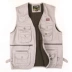 Áo vest nhiều túi mùa xuân và mùa hè trung niên cotton vest vai cá chụp ảnh vest vest cỡ lớn vest nam không tay áo ba lô nam Áo vest cotton