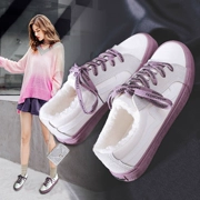 Giày cotton nữ 2018 mới mùa đông cộng với giày vải nhung nhung Học sinh ulzzang phiên bản Hàn Quốc của giày hoang dã