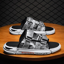 Slipper Men Tide Outside Wear 2021 Summer ins Trend Personality Flip Men Casual Joker Outdoor Beach Sandals