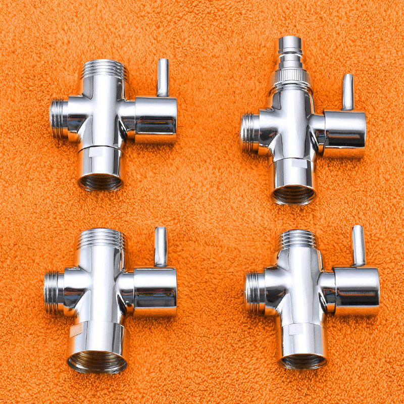 Shower sprinkler splitter joint accessories quickly open three pass one in two out four minutes 6 min washing machine shut conversion valve
