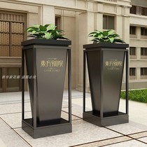 Outdoor Iron Art Flower Case Minima Courtyard Villa outdoor flower slot Plaza Sales Department Partition Floor Style Flower Beds Custom