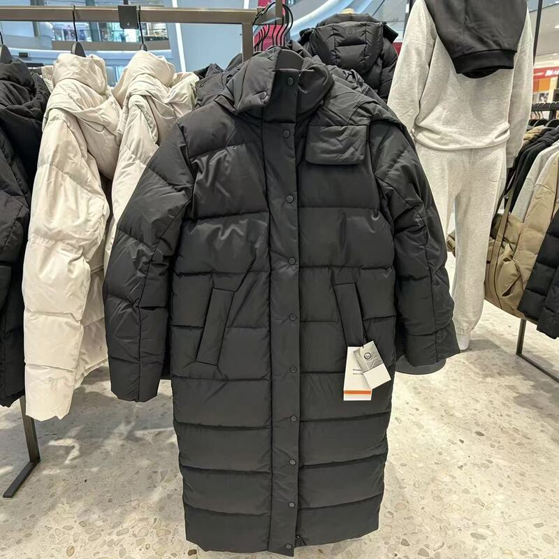 Lululemon Wunder Puff Nine-Compartment Warm Windproof Long down Jacket Versatile Comfortable Coat for Women