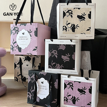 Hong Kong and original Chinese aesthetic handbags flower bouquet packaging handbags flower art flower shop bags diy materials