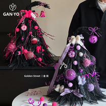 Hong Kong and Christmas 45cm black elf crooked neck Christmas tree Christmas atmosphere decoration flower shop diy material