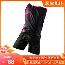 Mens sleeveless badminton suit suit vest sleeve summer team custom printing quick-drying breathable table tennis suit