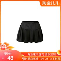 Badminton culottes womens quick-drying tennis skirt slim skirt pleated sports double-layer anti-light short skirt ball suit summer