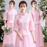 Платье, традиционный свадебный наряд Сюхэ, ретро костюм, для подружки невесты, коллекция 2023, китайский стиль